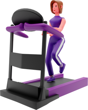 3D Treadmill Runner Illustration